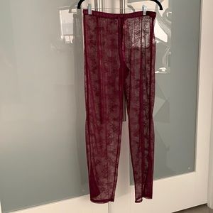 NWT Victoria’s Secret sexy lace Pajama pant. Silk draw string waist. Size S.